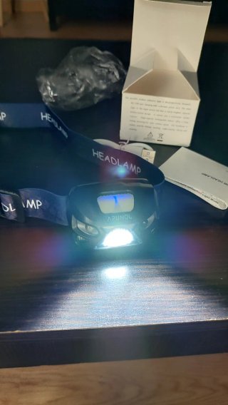 Linterna frontal LED recargable USB