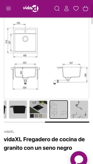Fregadero de cocina negro