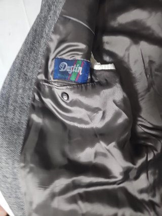 Blazer gris tejido espiga