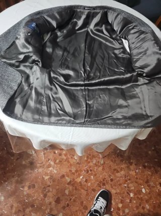 Blazer gris tejido espiga