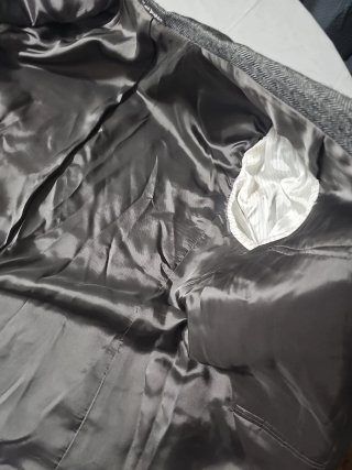 Blazer gris tejido espiga