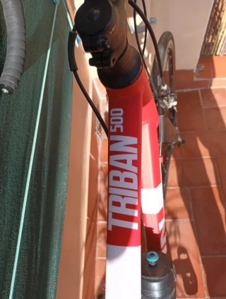 Bicicleta Carretera Triban 500 Roja