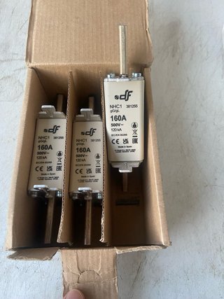 3 Fusibles NHC1 160A 500V gG/gL DF