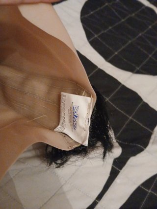 Peluca con cresta negra y beige