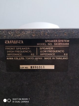 Altavoces Aiwa SX-WNA888 Plata y Negro
