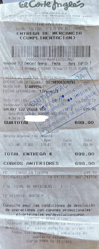 Samsung Galaxy S22 256GB + 8Gb RAM Verde IMPECABLE