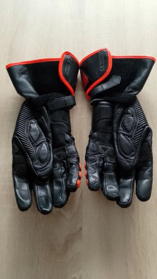 Guantes Dainese Druid D1 Negro/Rojo flúor