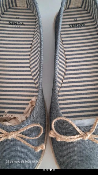 Manoletinas Senda tela gris talla 37