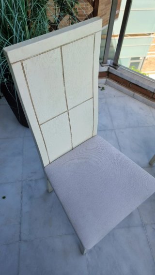 6 Sillas Mystic Beige/Blanco