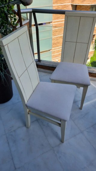 6 Sillas Mystic Beige/Blanco