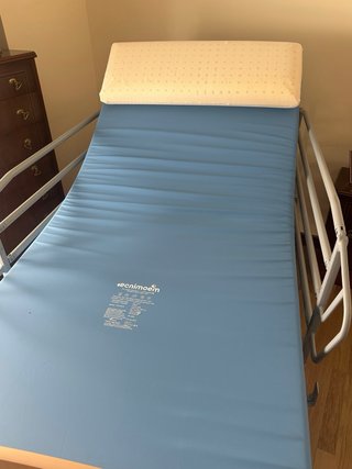 Cama geriátrica articulada, con carro elevador TEC