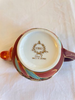 Juego de café de porcelana pintado a mano