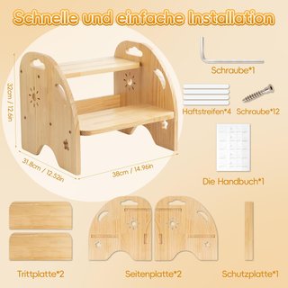 NUEVO Taburete Infantil HouYa-Tec 2 Peldaños