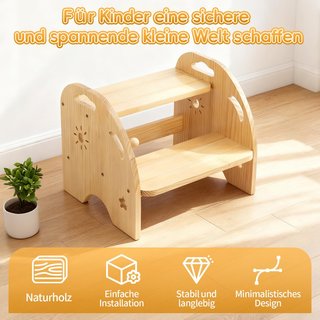 NUEVO Taburete Infantil HouYa-Tec 2 Peldaños