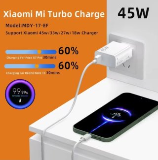 Cargador Original Xiaomi 45W Hyper Charge + Cable