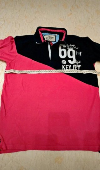 Polo KEY JEY DNM uomo nero e rosa