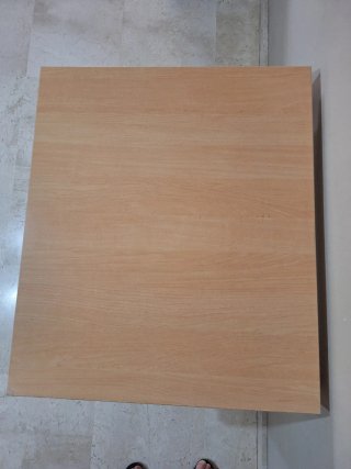 Mesa auxiliar madera y metal
