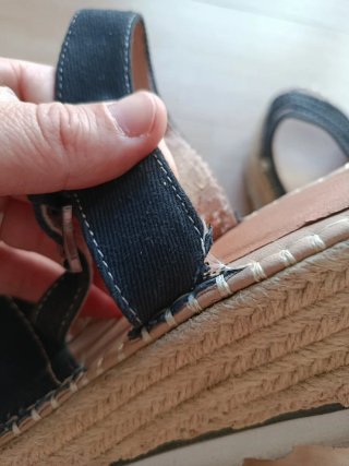 Sandalias cuña negras talla 39