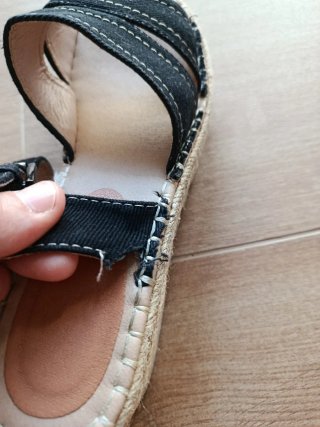 Sandalias cuña negras talla 39