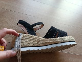 Sandalias cuña negras talla 39