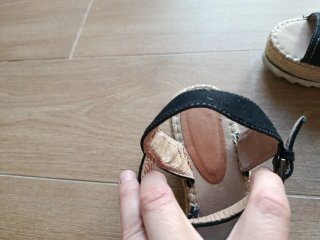 Sandalias cuña negras talla 39