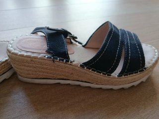 Sandalias cuña negras talla 39