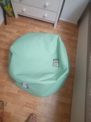 Pouf verde in poliestere
