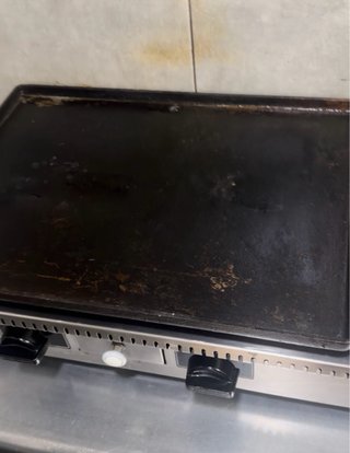 Plancha con hornilla
