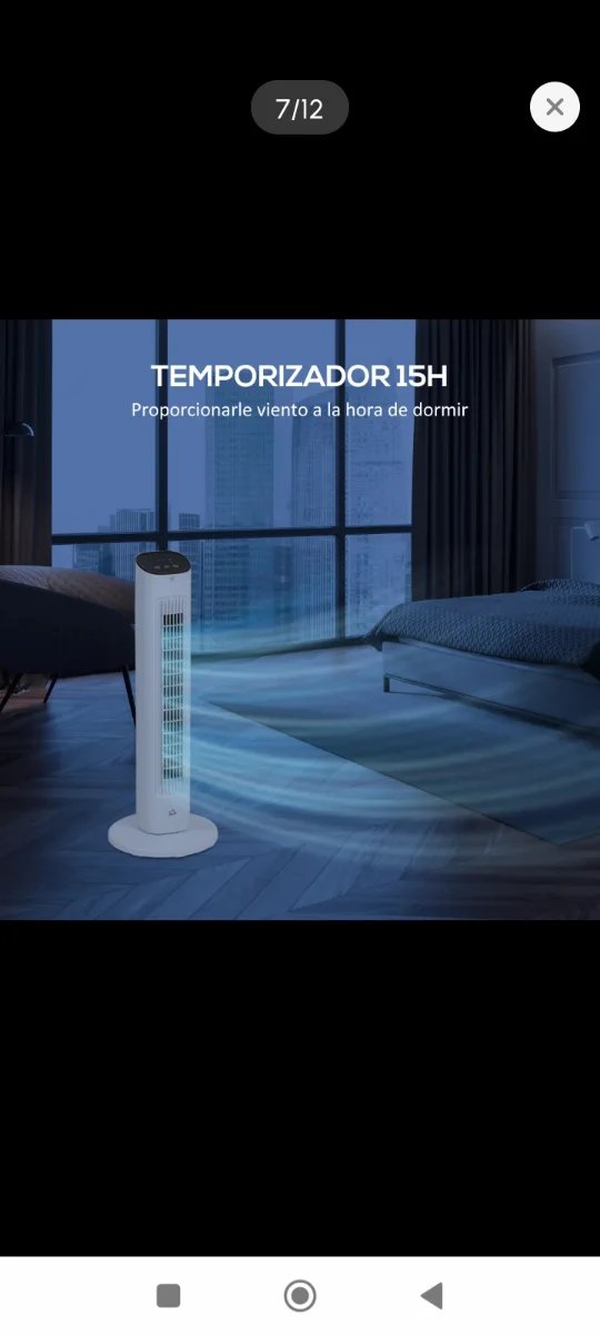 Ventilatore a torre oscillante con telecomando