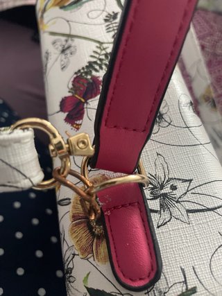 Bolso de hombro floral rosa