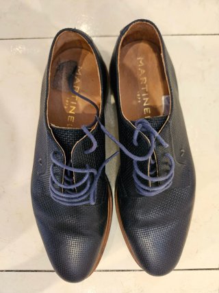 Zapatos Martinelli Azul Marrón