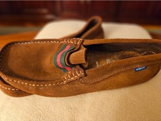 Mocasines ante Solera tipo Gucci marrones.