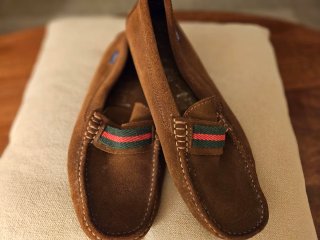 Mocasines ante Solera tipo Gucci marrones.