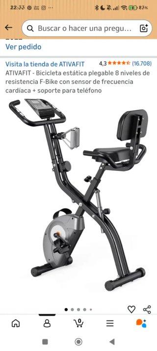 Bicicleta estática plegable ATIVAFIT