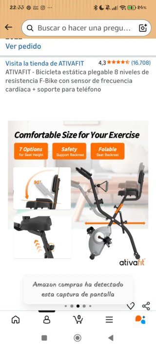 Bicicleta estática plegable ATIVAFIT