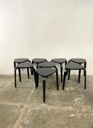 Taburetes Triangulares Ikea Madera Negra