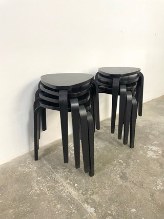 Taburetes Triangulares Ikea Madera Negra