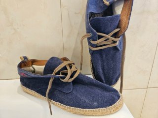 Alpargatas Solera Azul tipo tejido vaquero