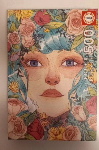 Puzzle Educa 500 Piezas Mujer Flores