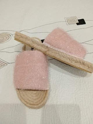 Sandalias Rosas con Suela de Yute