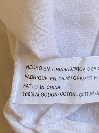Camisa DODO Algodón Blanca Mangas 3/4 Talla S