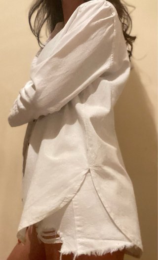 Camisa DODO Algodón Blanca Mangas 3/4 Talla S