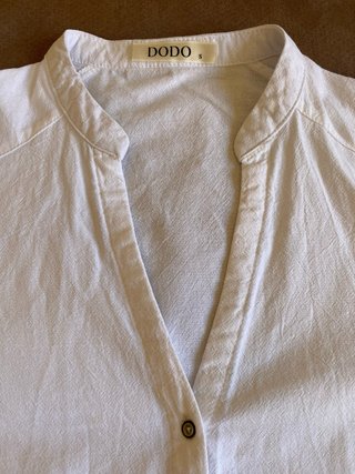 Camisa DODO Algodón Blanca Mangas 3/4 Talla S