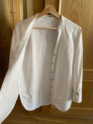 Camisa DODO Algodón Blanca Mangas 3/4 Talla S