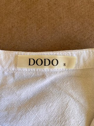 Camisa DODO Algodón Blanca Mangas 3/4 Talla S