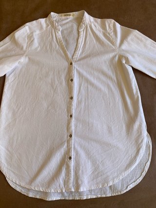 Camisa DODO Algodón Blanca Mangas 3/4 Talla S
