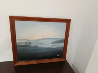 Cuadro paisaje neblinoso