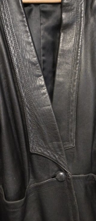 Chaqueta de Piel Hombre Negra