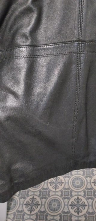 Chaqueta de Piel Hombre Negra