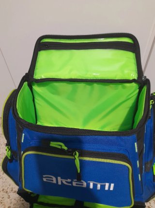 Mochila Pesca Surfcasting Akami Azul y Verde